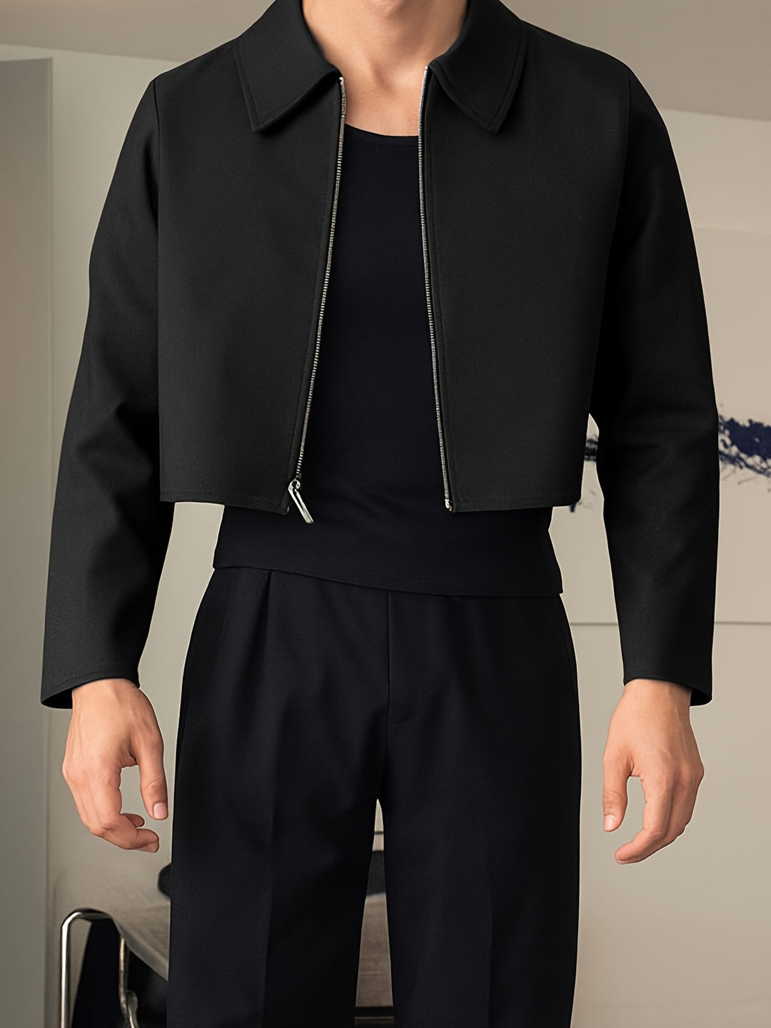Alden | Modern Cropped Zip Jacket
