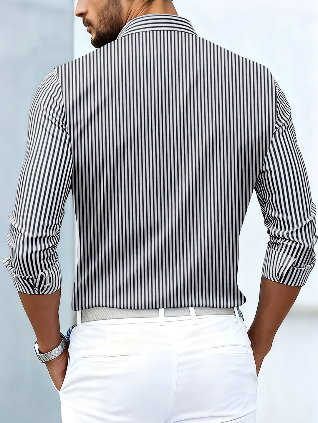 Weston | Refined Striped Long Sleeve Shirt
