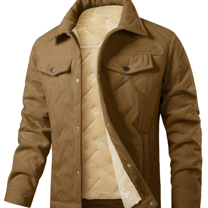 Dalton | Warm-Lined Ribbed Trucker Jacket