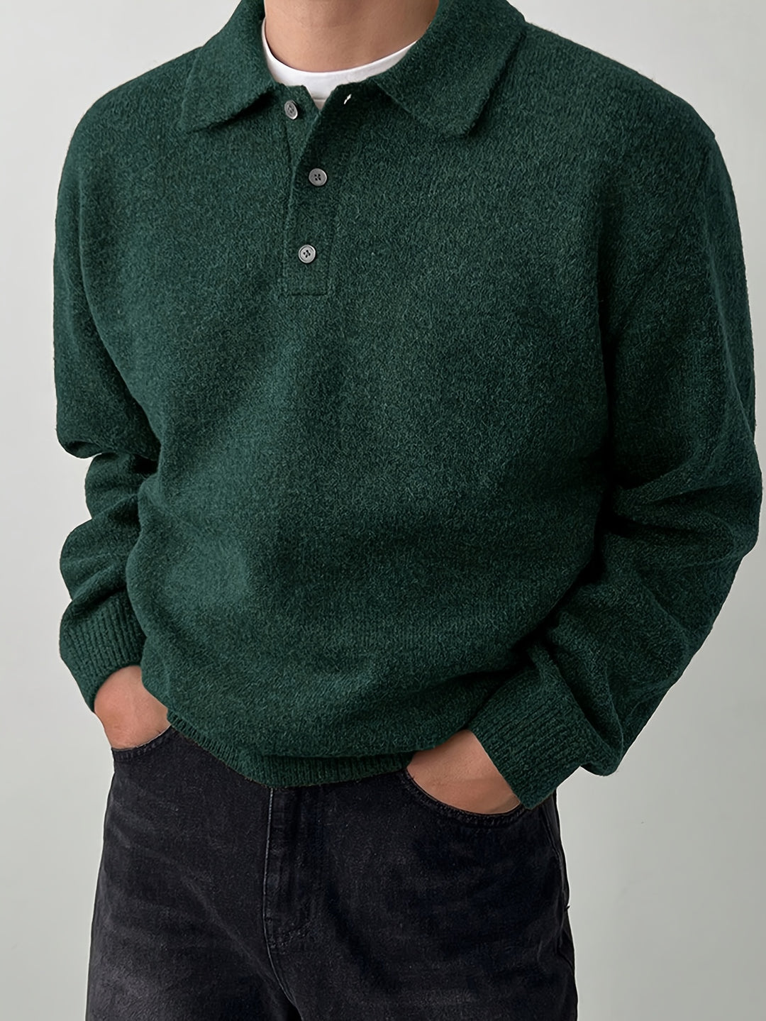 Garrett | Refined Collared Polo Sweater