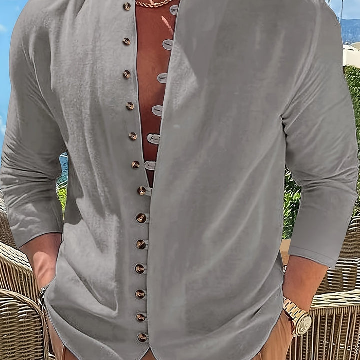 Grant | Relaxed Stand-Collar Shirt