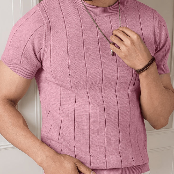 Landon | Ribbed Short-Sleeve Top