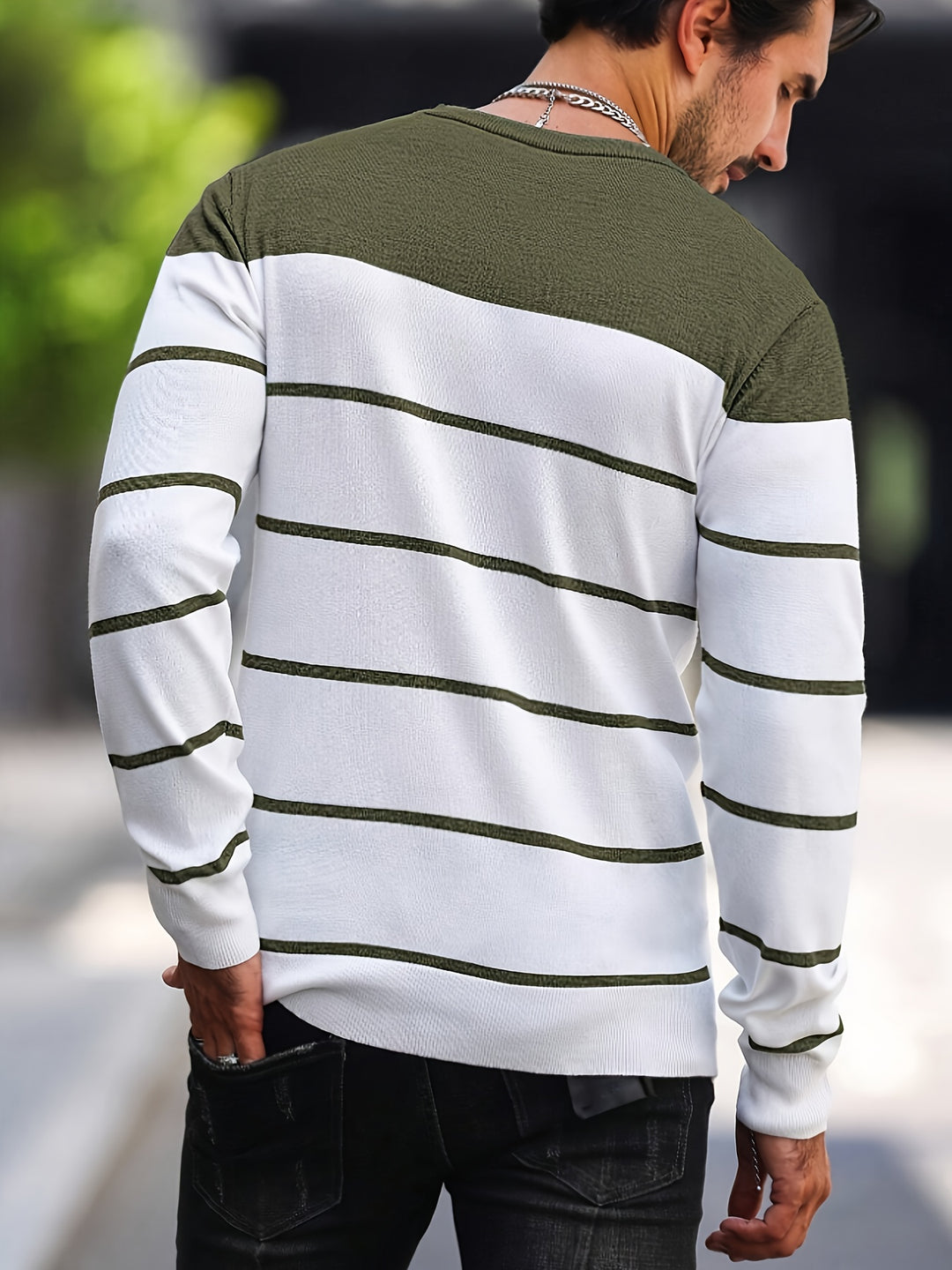 Bennington | Classic Striped Crew Neck Sweater