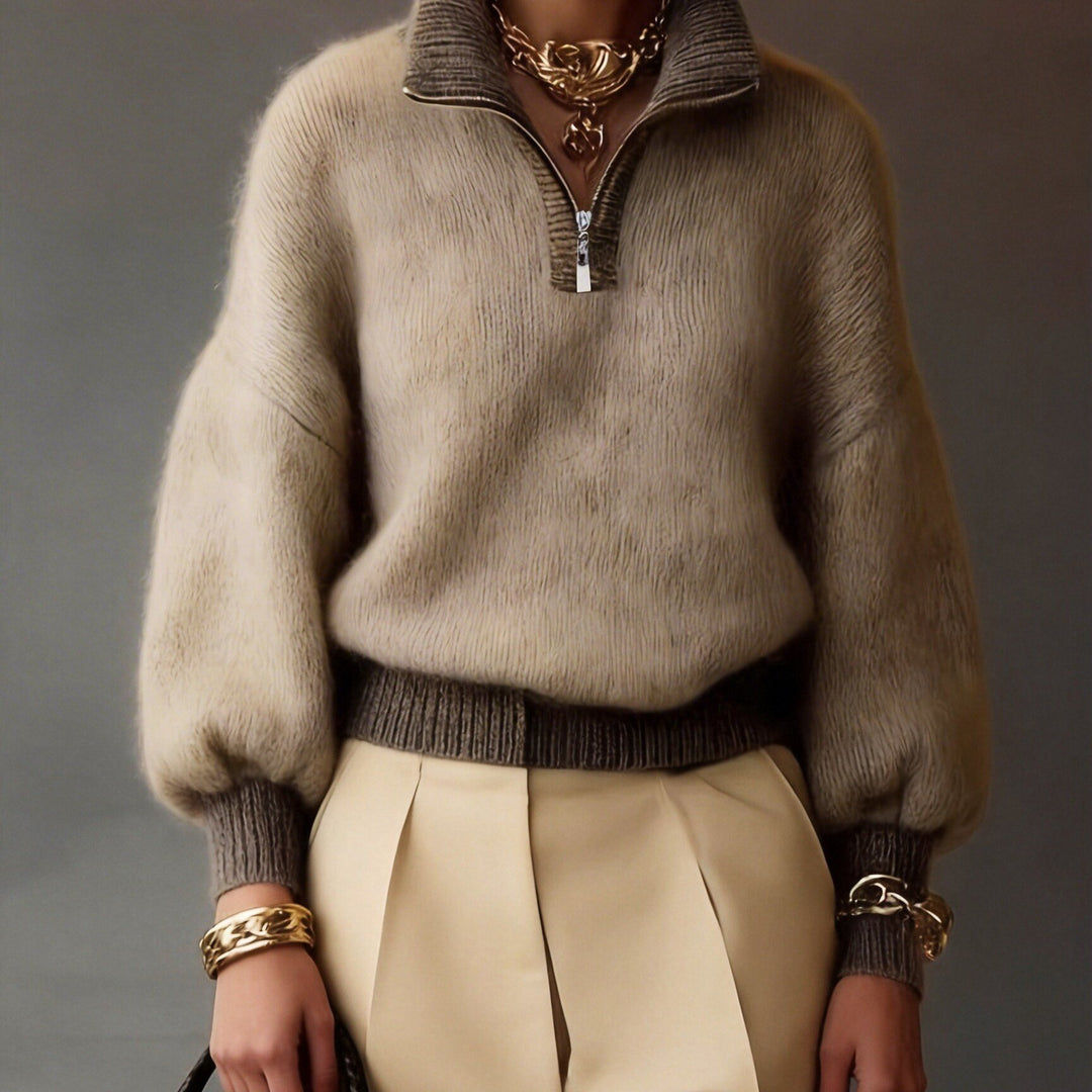 Giselle | Relaxed Half-Zip Sweater