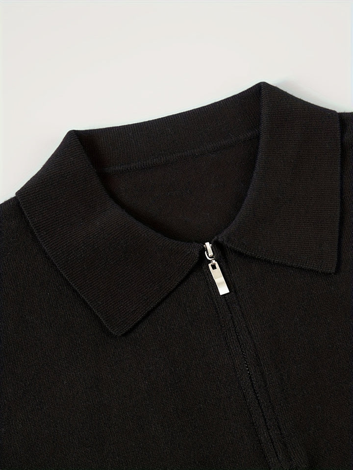 Ford | Refined Zip-Collar Polo Sweater