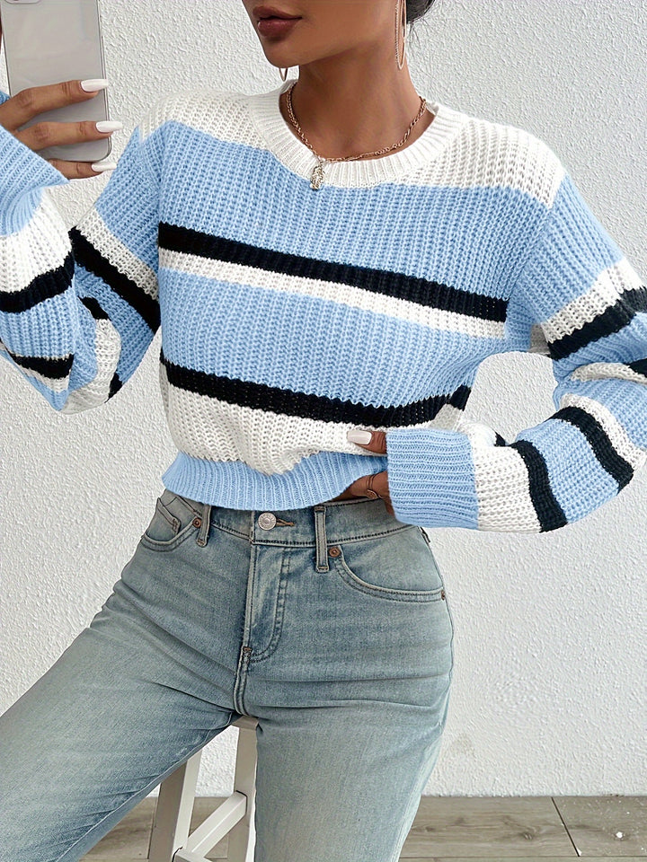 Whitney | Striped Round-Neck Sweater