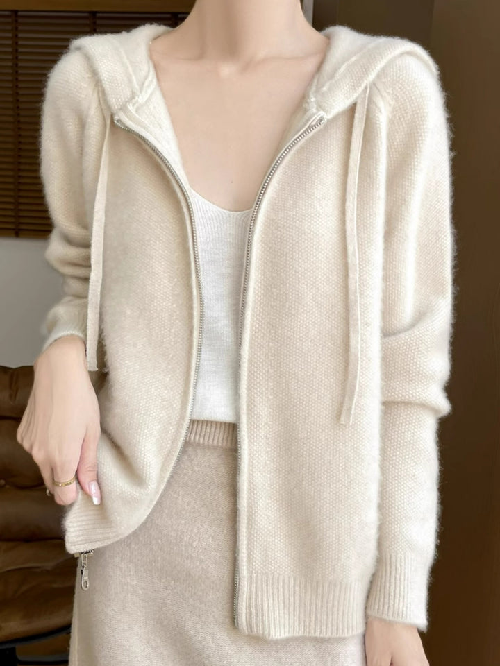 Sylvie | Cozy Hooded Zip Cardigan