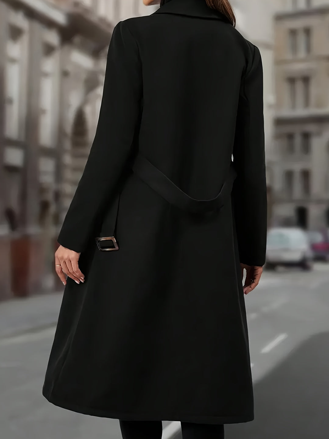 Selene | Tailored Double-Breasted Long Coat