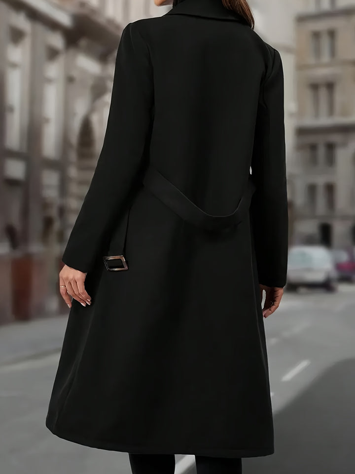 Selene | Tailored Double-Breasted Long Coat