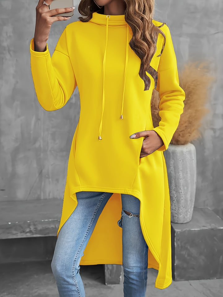 Gwendolyn | High-Low Drawstring Hoodie