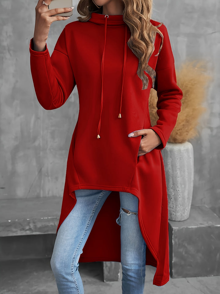 Gwendolyn | High-Low Drawstring Hoodie