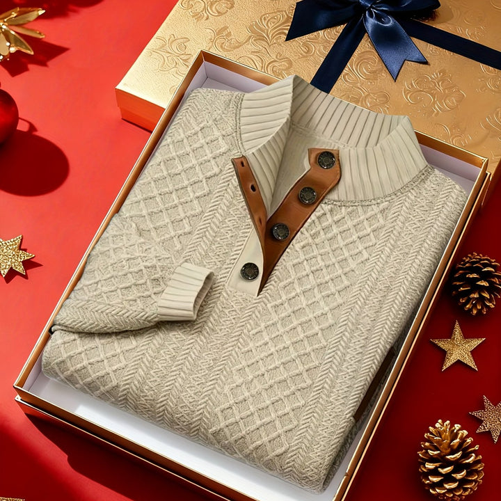 Ellis | Textured Stand-Collar Sweater