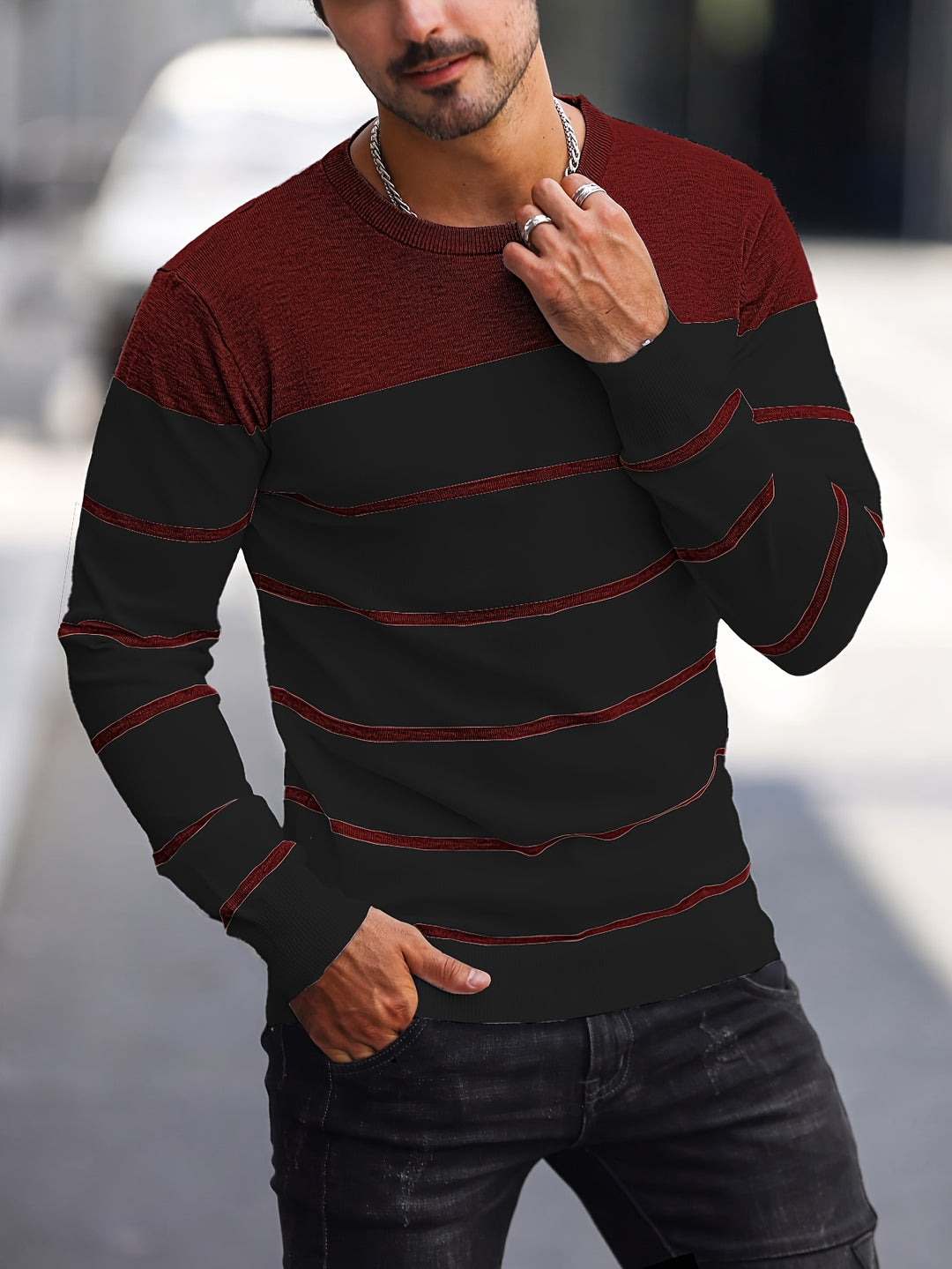 Bennington | Classic Striped Crew Neck Sweater