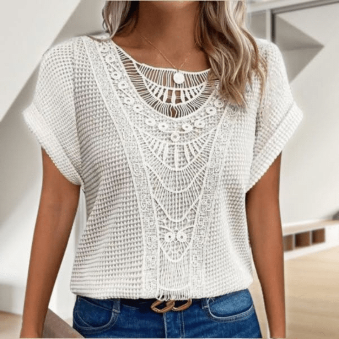 Judith | Elegant Lace Detail Everyday Top