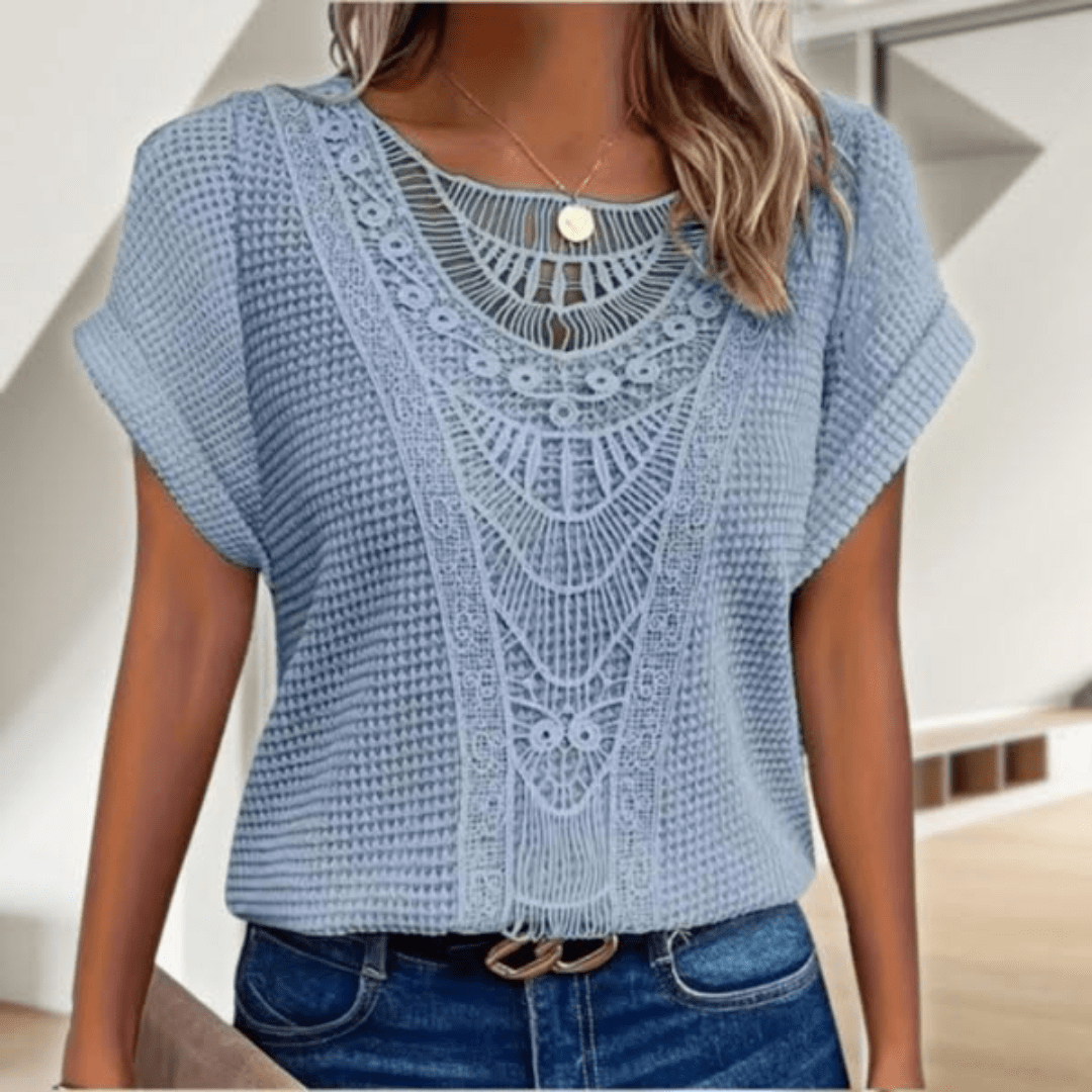 Judith | Elegant Lace Detail Everyday Top