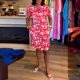 Corinne | Classic V-Neck Short Sleeve Dress