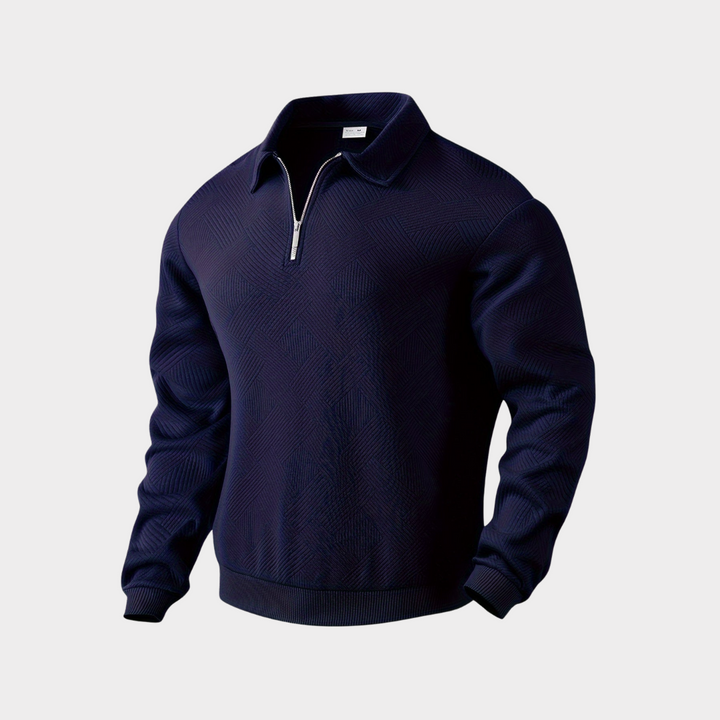 Simon | Textured Half-Zip Pullover