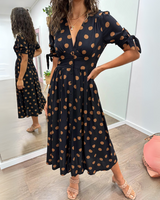 Amara | Elegant Polka Dot Midi Dress