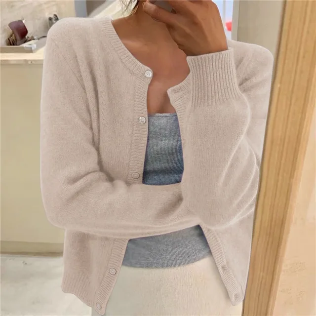 Astrid | Round-Neck Button Cardigan