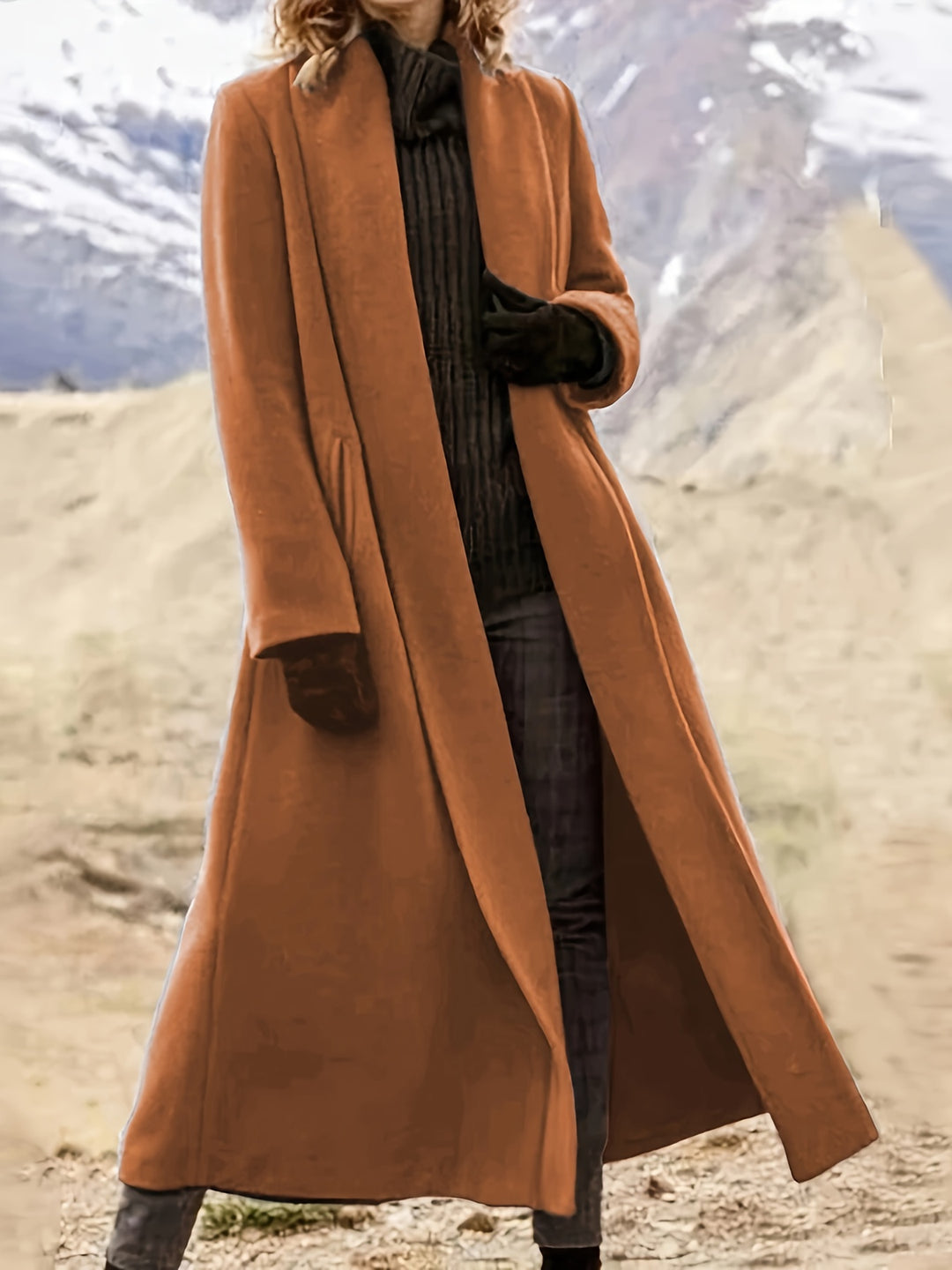 Tabitha | Floor-Length Draped Coat