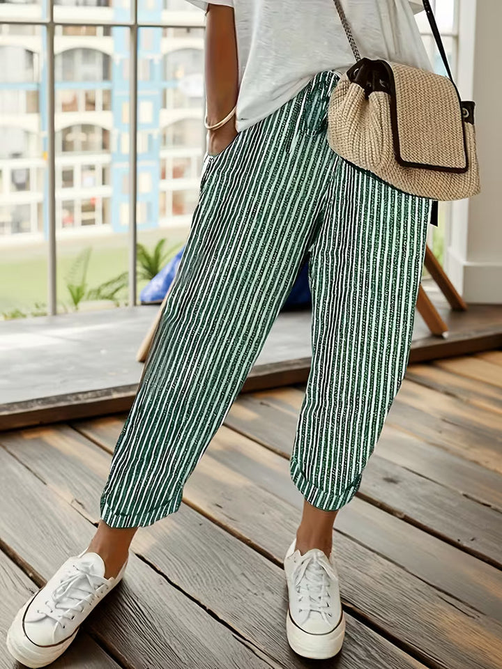 Marley | Striped Wide Leg Casual Pants