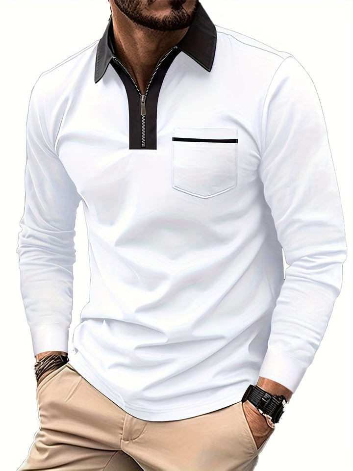 Fletcher | Refined Zip-Collar Polo Shirt