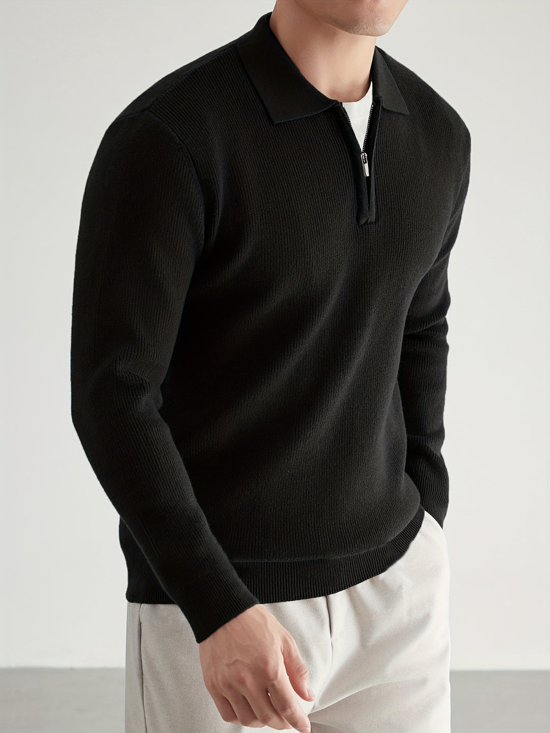 Ford | Refined Zip-Collar Polo Sweater