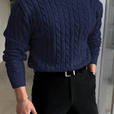 Rupert | Cable-Knit Round Neck Sweater
