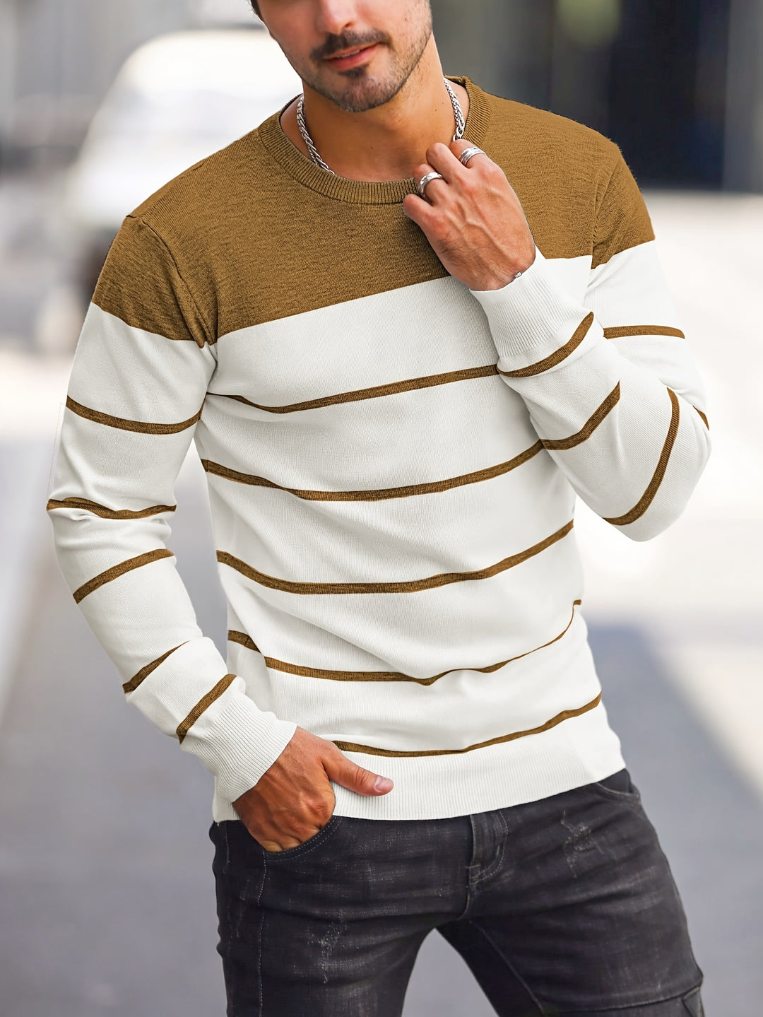 Bennington | Classic Striped Crew Neck Sweater
