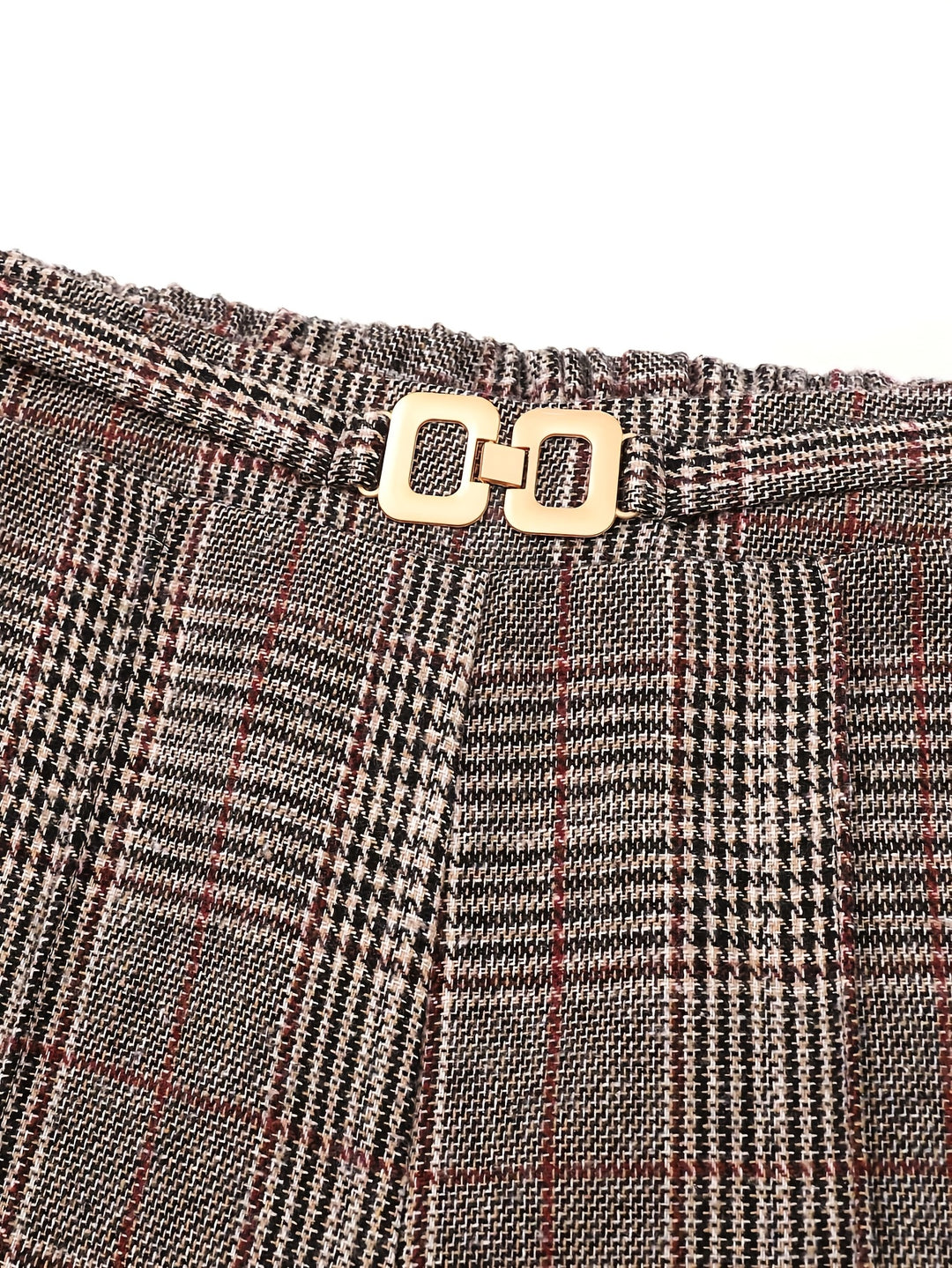 Brooke | Refined Wide-Leg Plaid Trousers