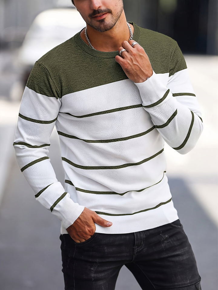 Bennington | Classic Striped Crew Neck Sweater