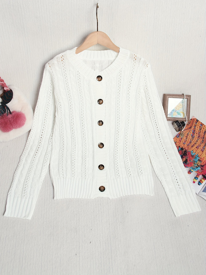 Rosalind | Classic Cable-Knit Cardigan