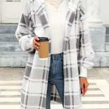 Priscilla | Checked Hooded Cardigan
