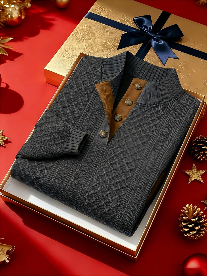 Ellis | Textured Stand-Collar Sweater