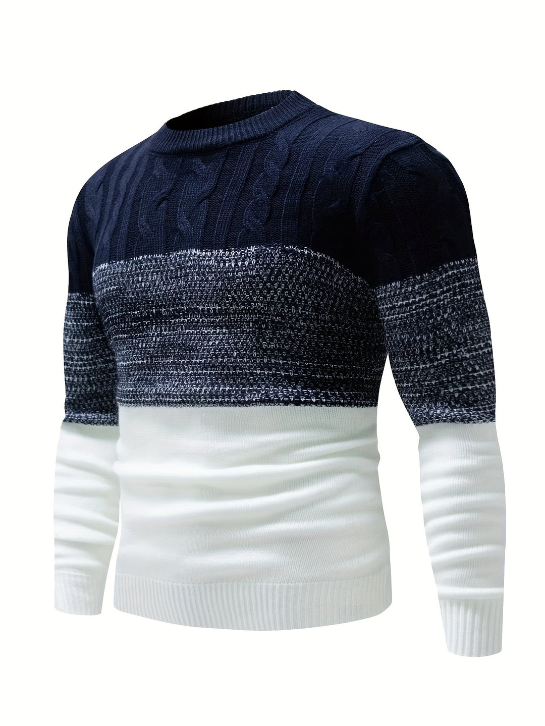 Wallace | Color-Block Crew Neck Pullover