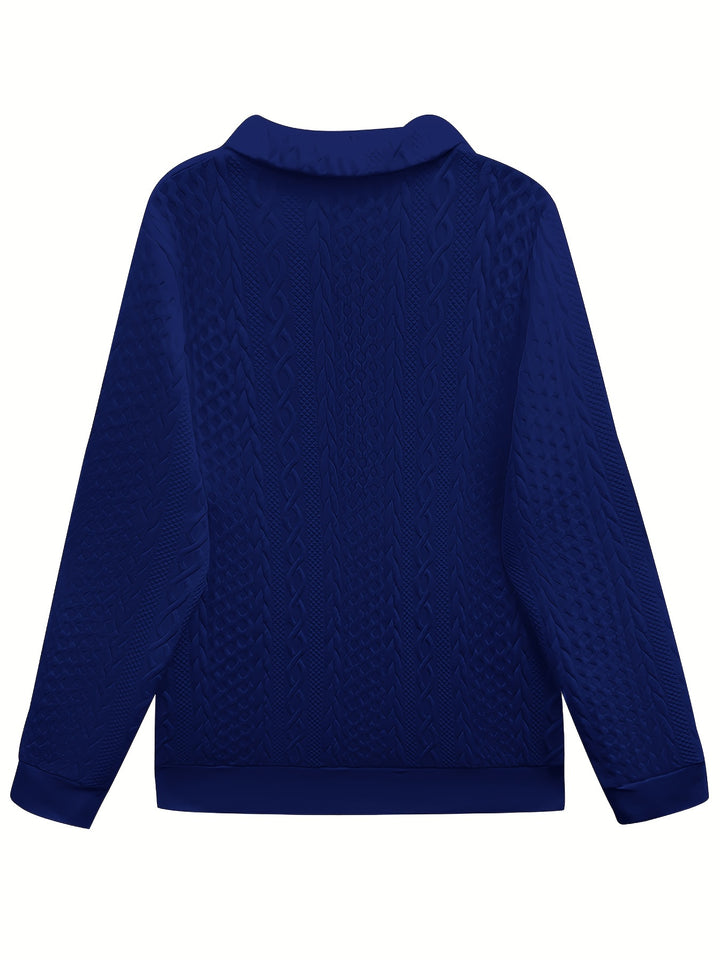Sadie | Textured Half-Zip Sweatshirt