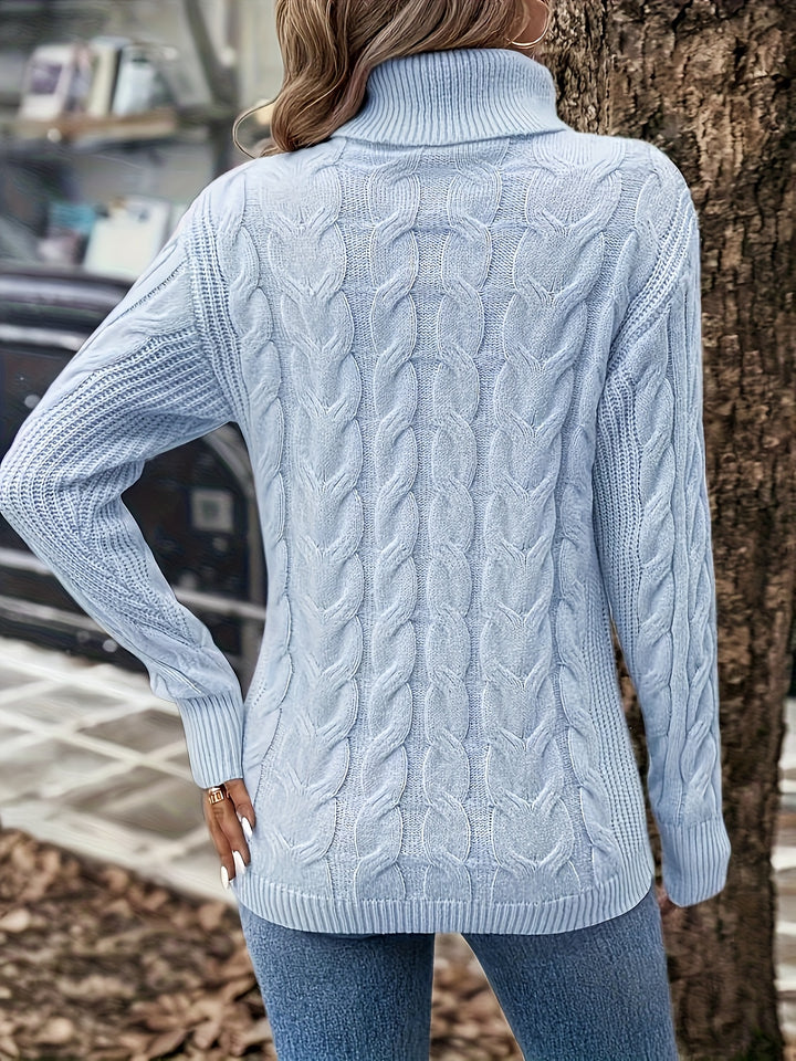 Lila | Cable-Knit Turtleneck Sweater