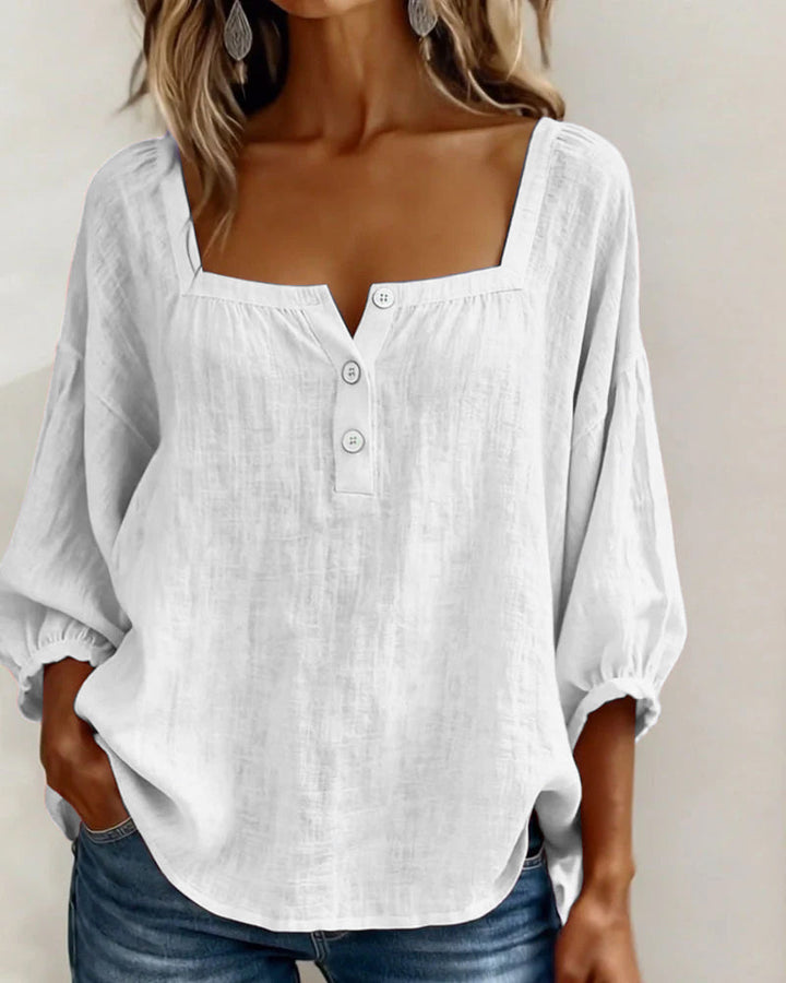 Florence | Relaxed Square-Neck Blouse