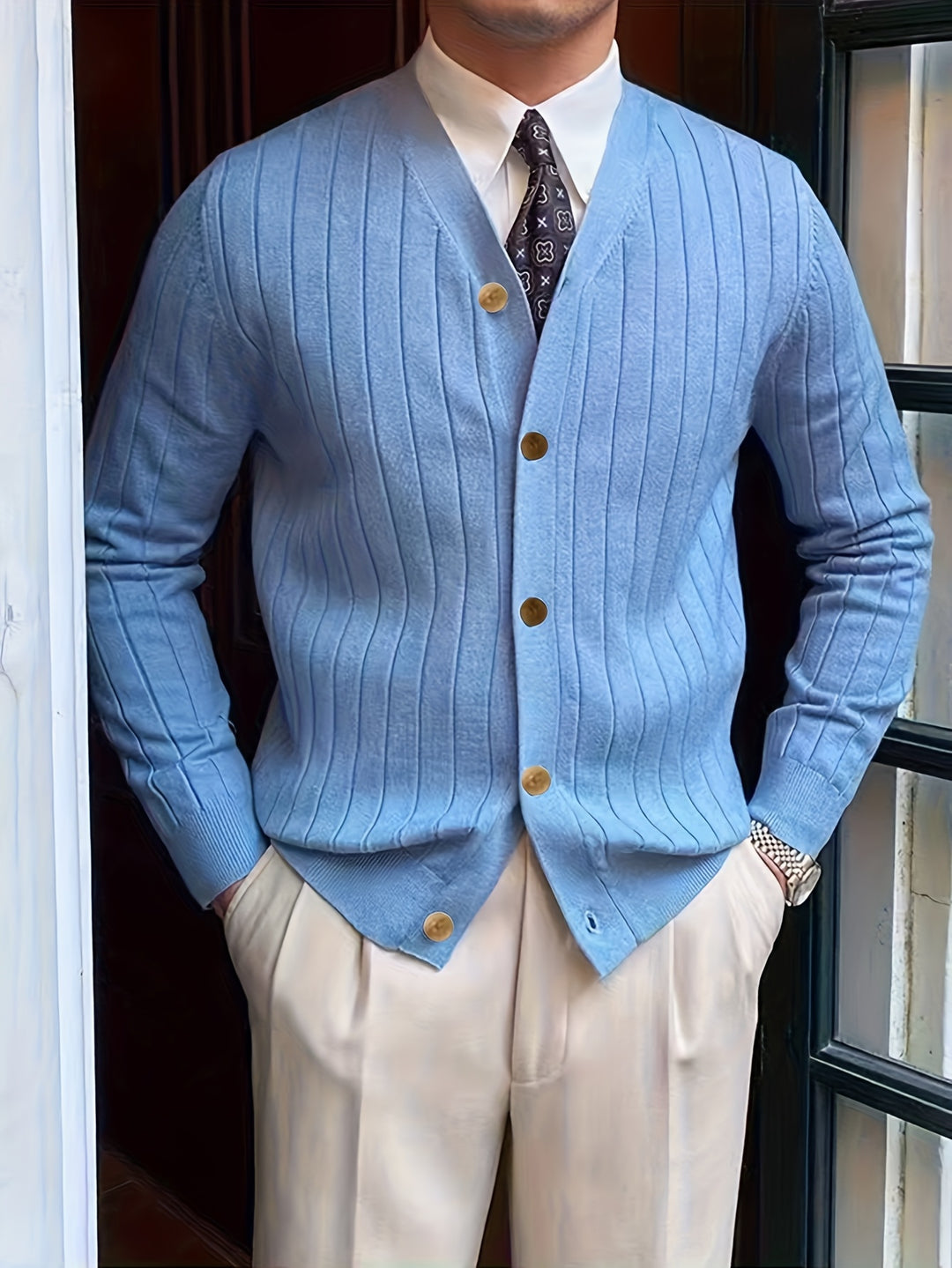 Leland | Ribbed Button-Up Cardigan
