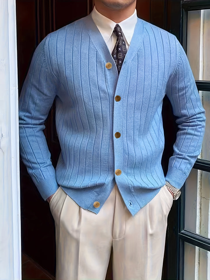 Leland | Ribbed Button-Up Cardigan