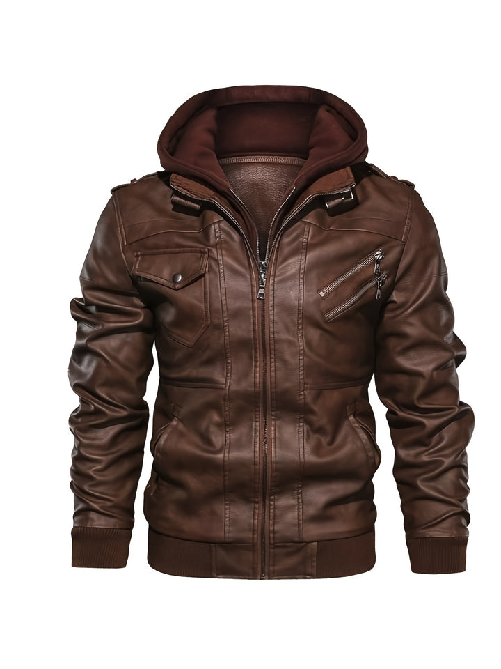 Dorian | Hooded Moto Jacket