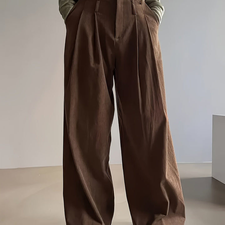 Louisa | Pleated Wide-Leg Trousers