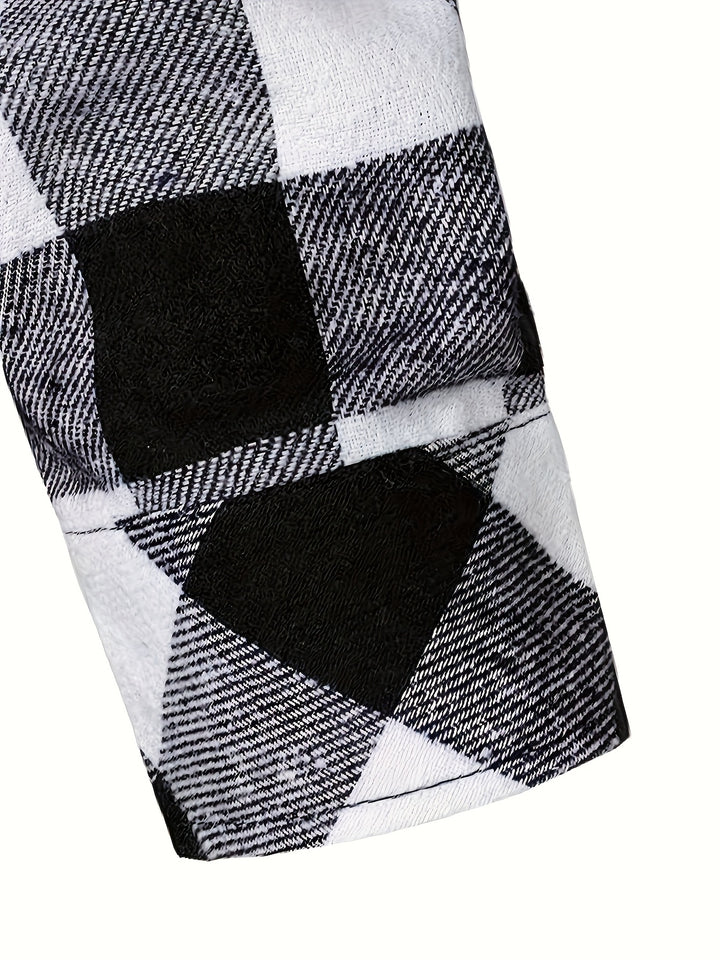 Donovan | Half-Zip Plaid-Sleeve Casual Shirt