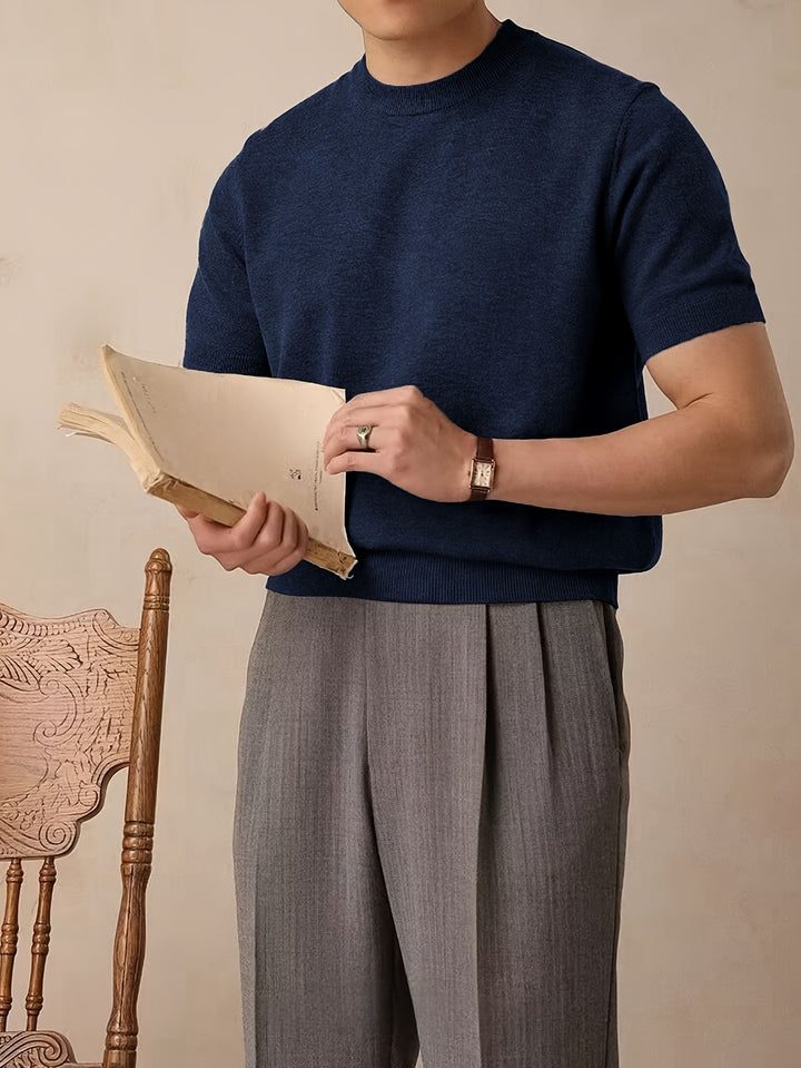 Emerson | Refined Crew-Neck Short-Sleeve Top