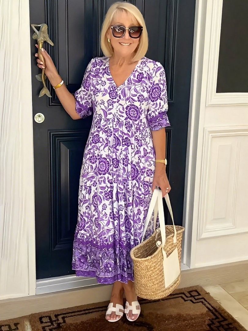 Rosalie | V Neck Floral Summer Dress