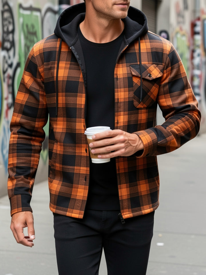 Clayton | Hooded Plaid Overshirt