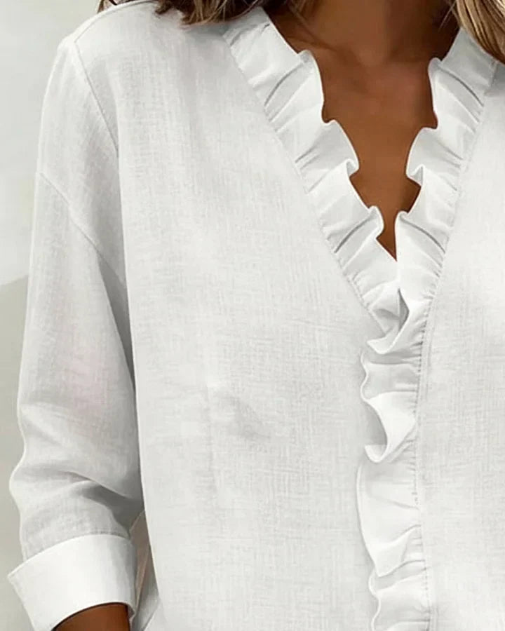 Chloe | Lightweight V Neck Everyday Blouse
