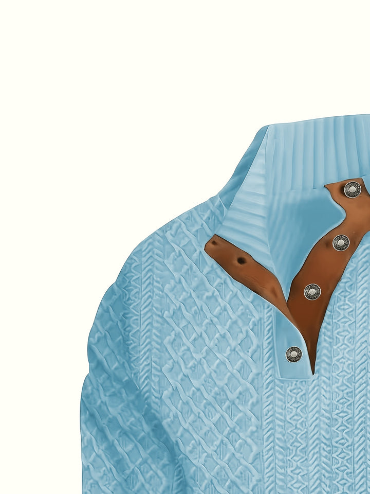 Rupert | Cable-Knit Stand Collar Sweater