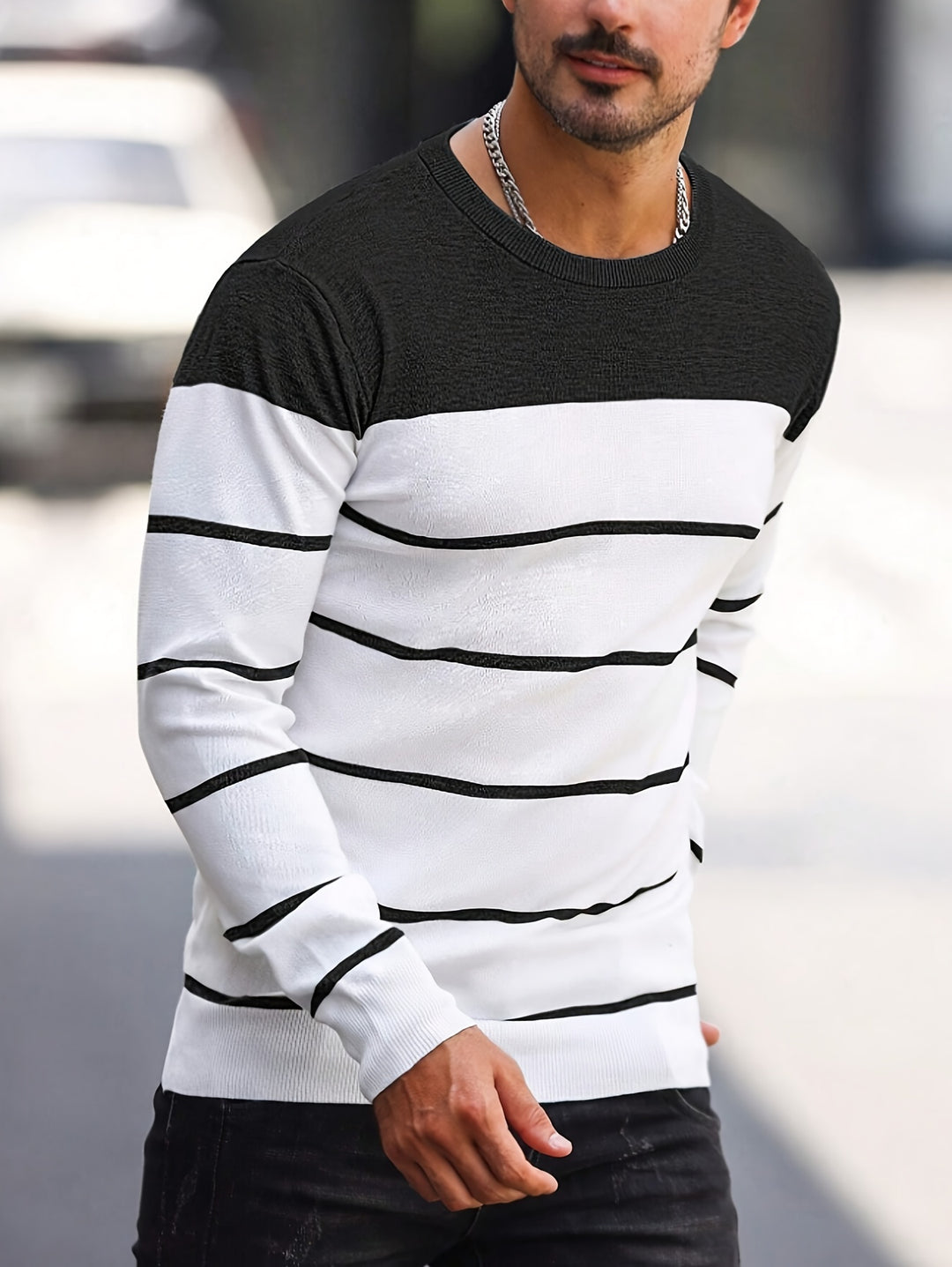 Bennington | Classic Striped Crew Neck Sweater