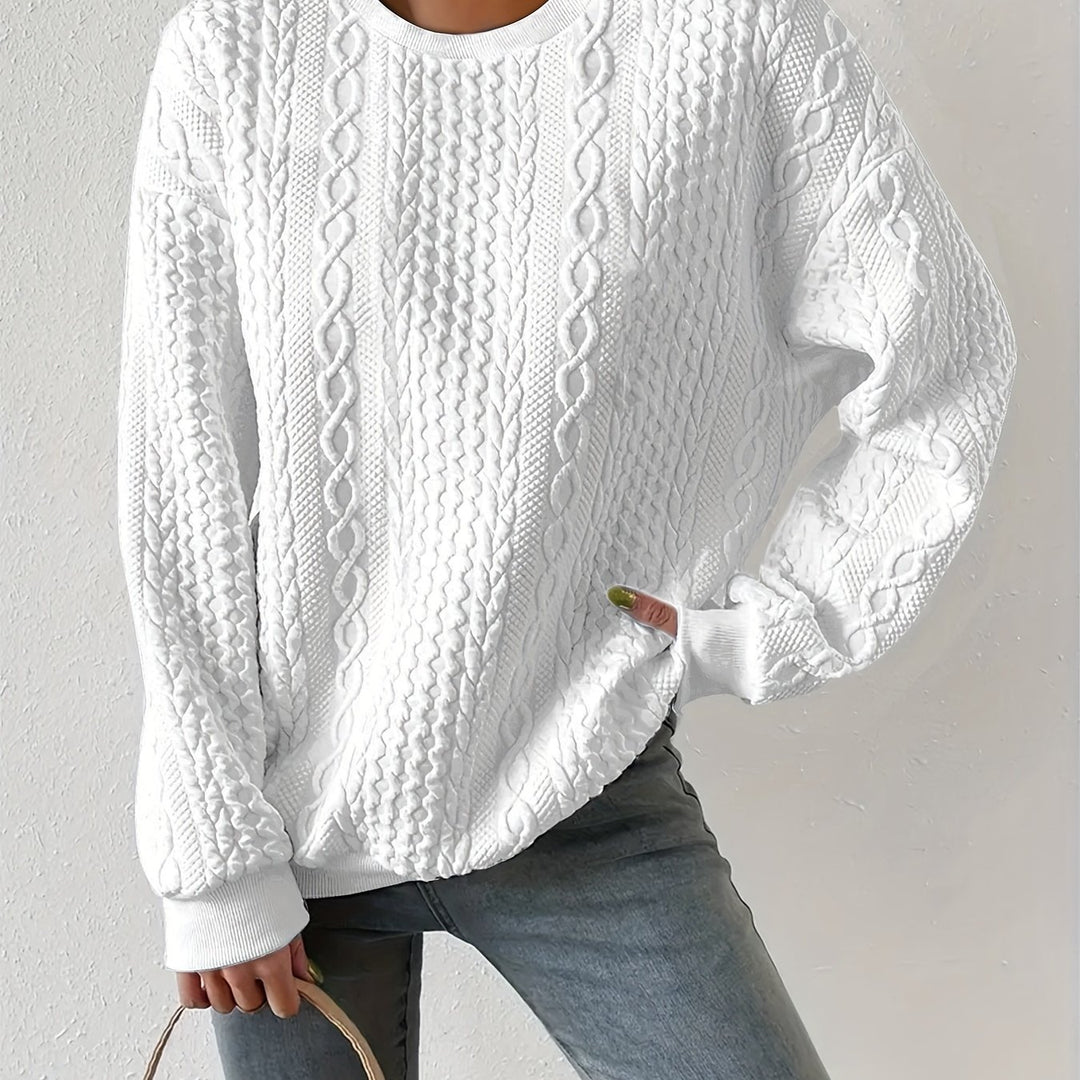 Marion | Textured Crewneck Sweatshirt